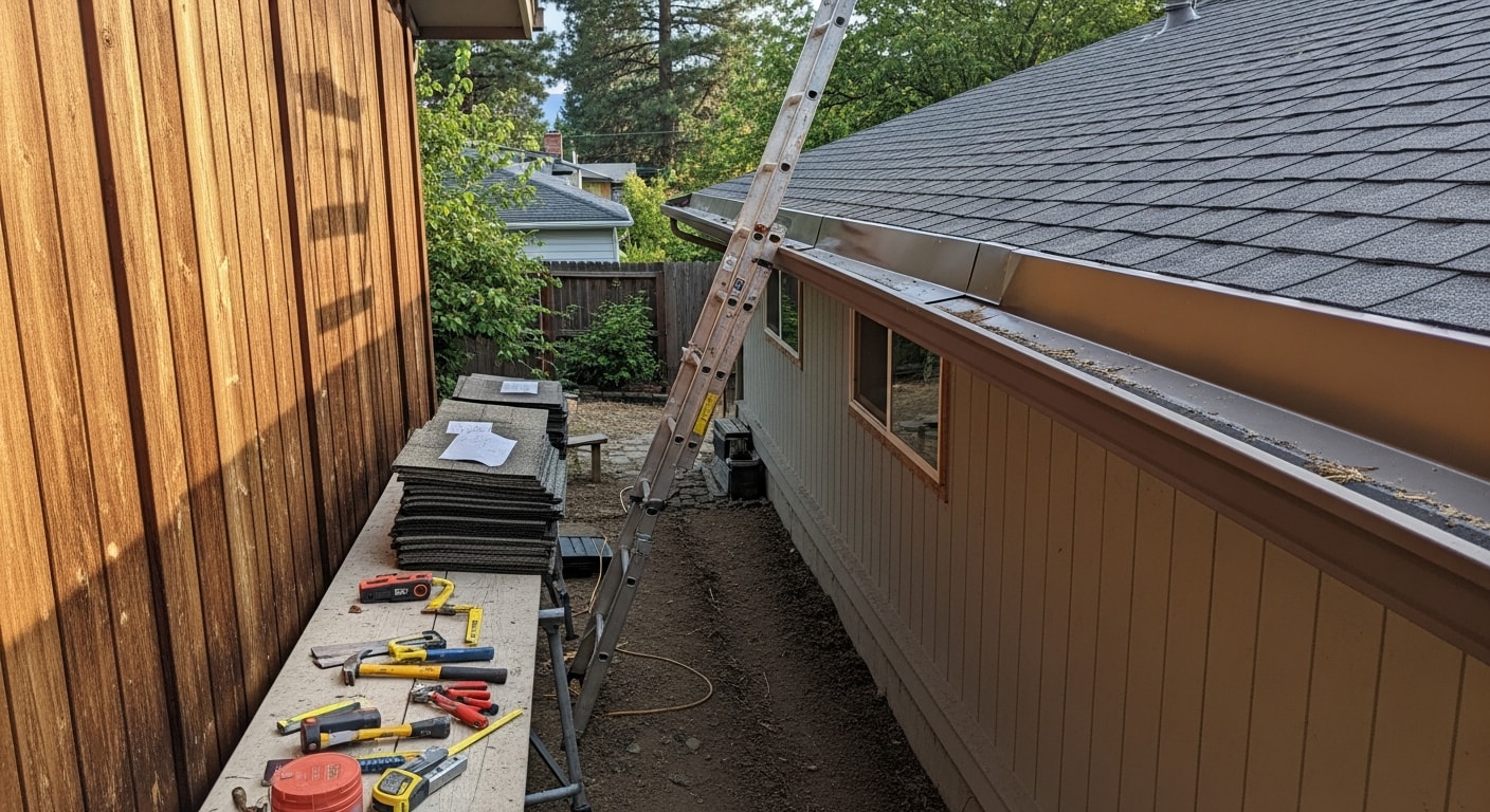 A renovated single-family home in Boise, Idaho with new siding, updated roofline, and fresh exterior paint visible from the street. The home shows clean trim lines, replaced gutters, and a finished front-facing exterior typical of Boise residential neighborhoods.