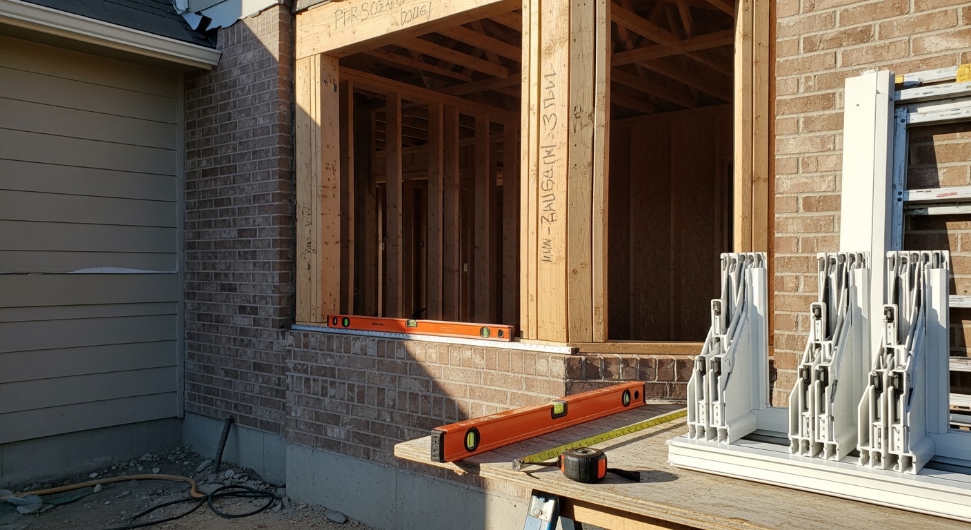 A newly installed bay window on the front exterior of a Boise home, showing clean exterior trim, tight flashing, and a multi-panel glass configuration. The surrounding siding is undisturbed and the window frame sits flush with the wall.